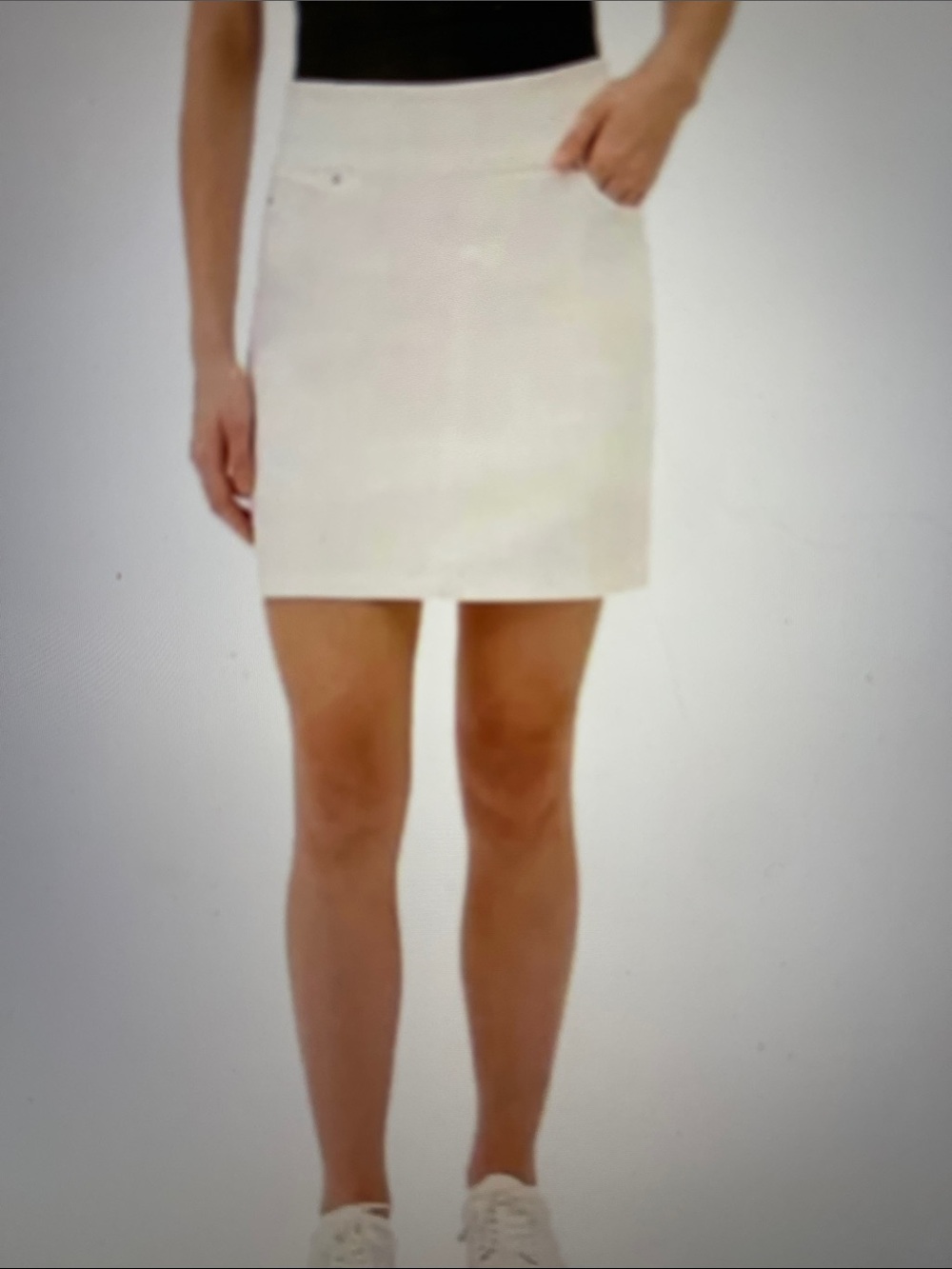 S.C. & Co. White Denim Skort